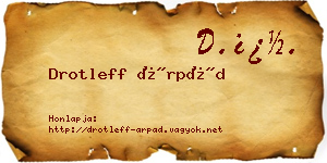 Drotleff Árpád névjegykártya