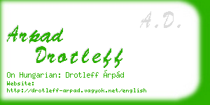 arpad drotleff business card